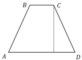 Высота равнобедренной трапеции, проведенная из вершины С, делит основание АD на отрезки длиной 14 и 19. Найдите длину основания ВС.